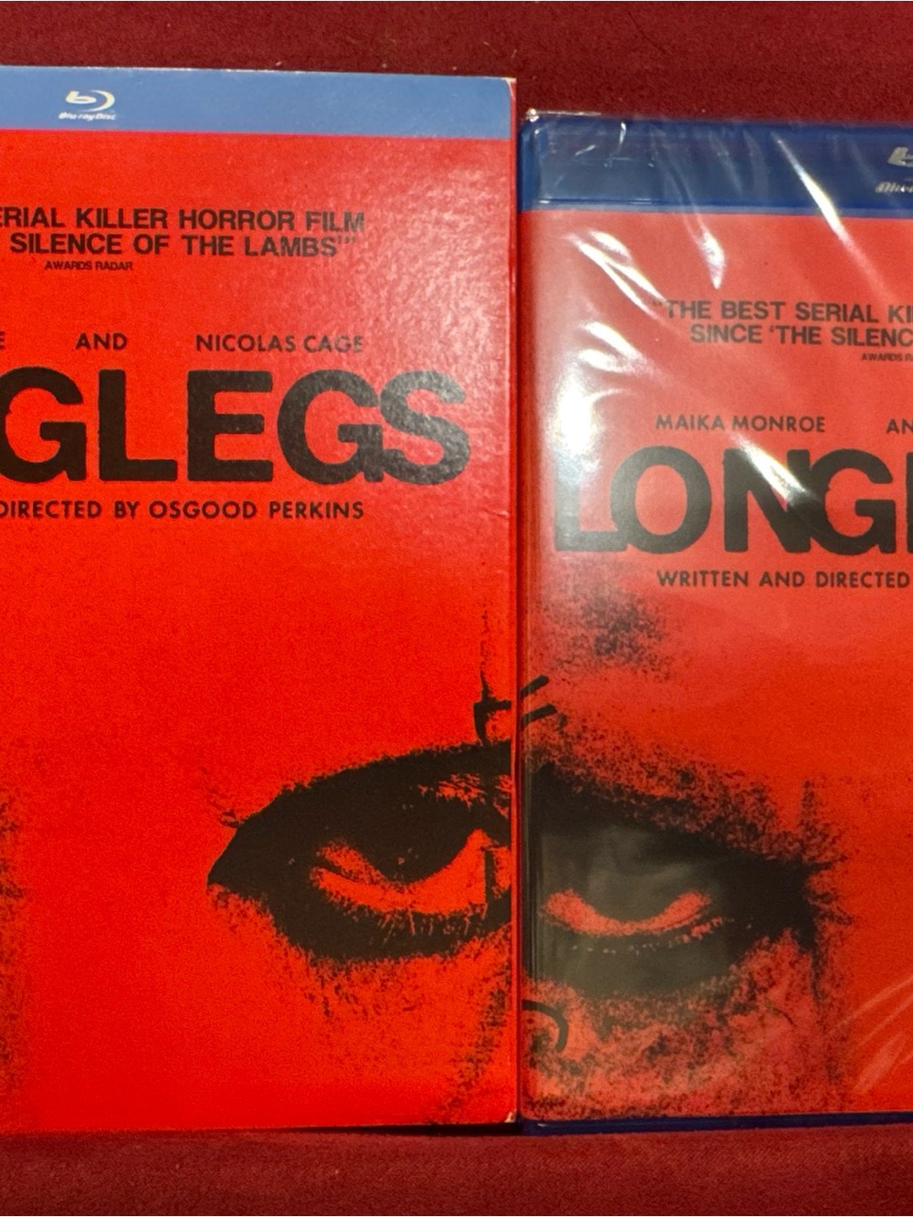 Longlegs Horror Blu-ray With Slipcase / Sleeve Factory Sealed Disc Nicholas Cage